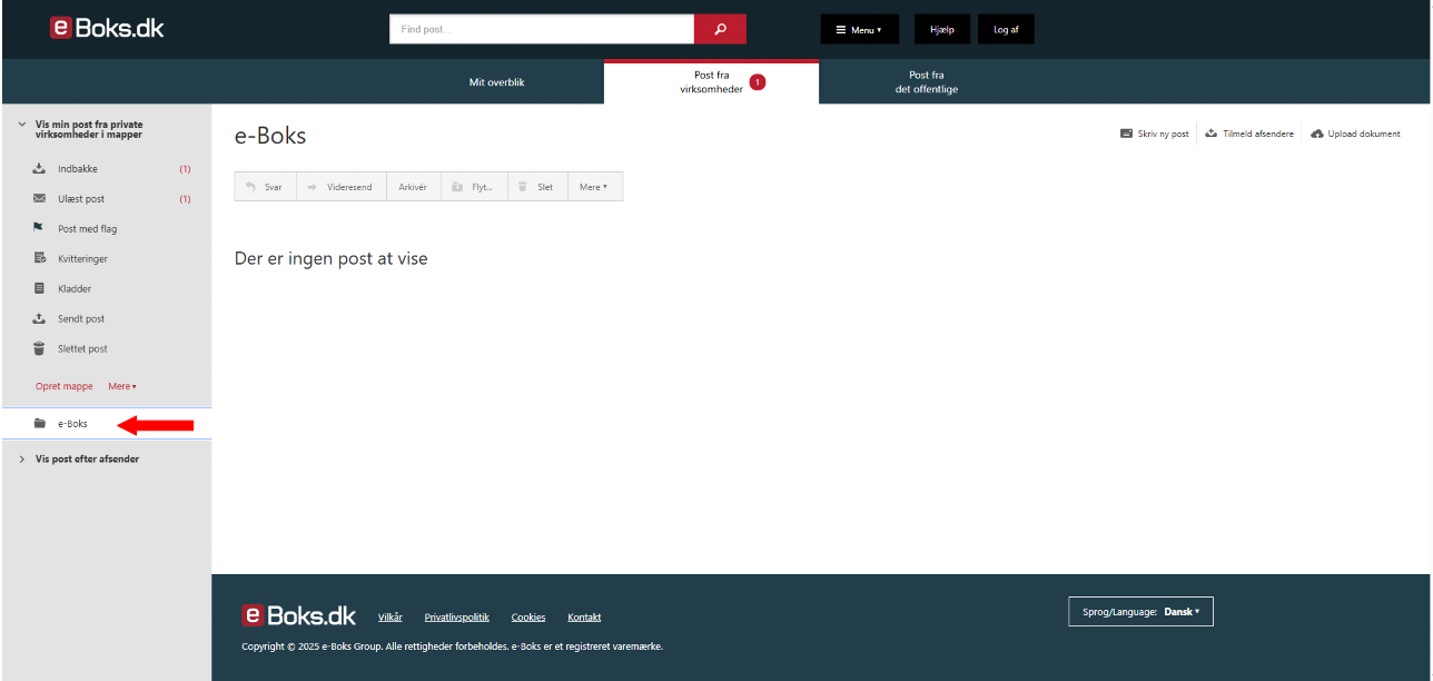Opret Ny Mappe E Boks Brugersupport
